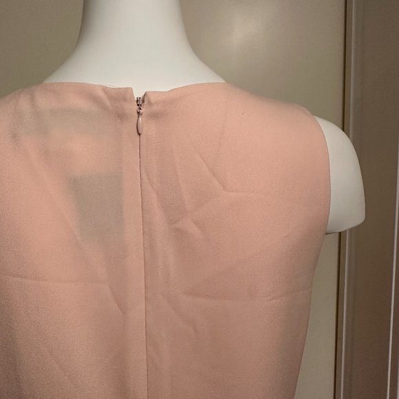 NEW! SLEEVELESS FEATHER HEM SHIFT DRESS - Picture 10 of 10